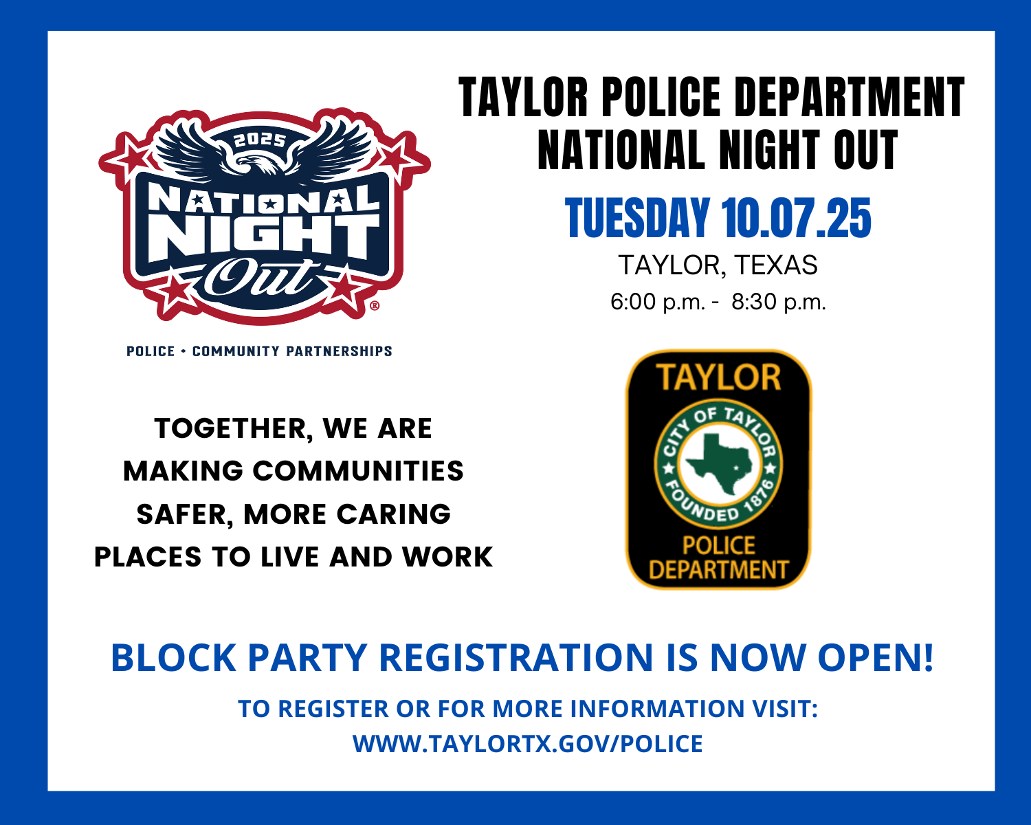 National Night Out Flyer - 2025